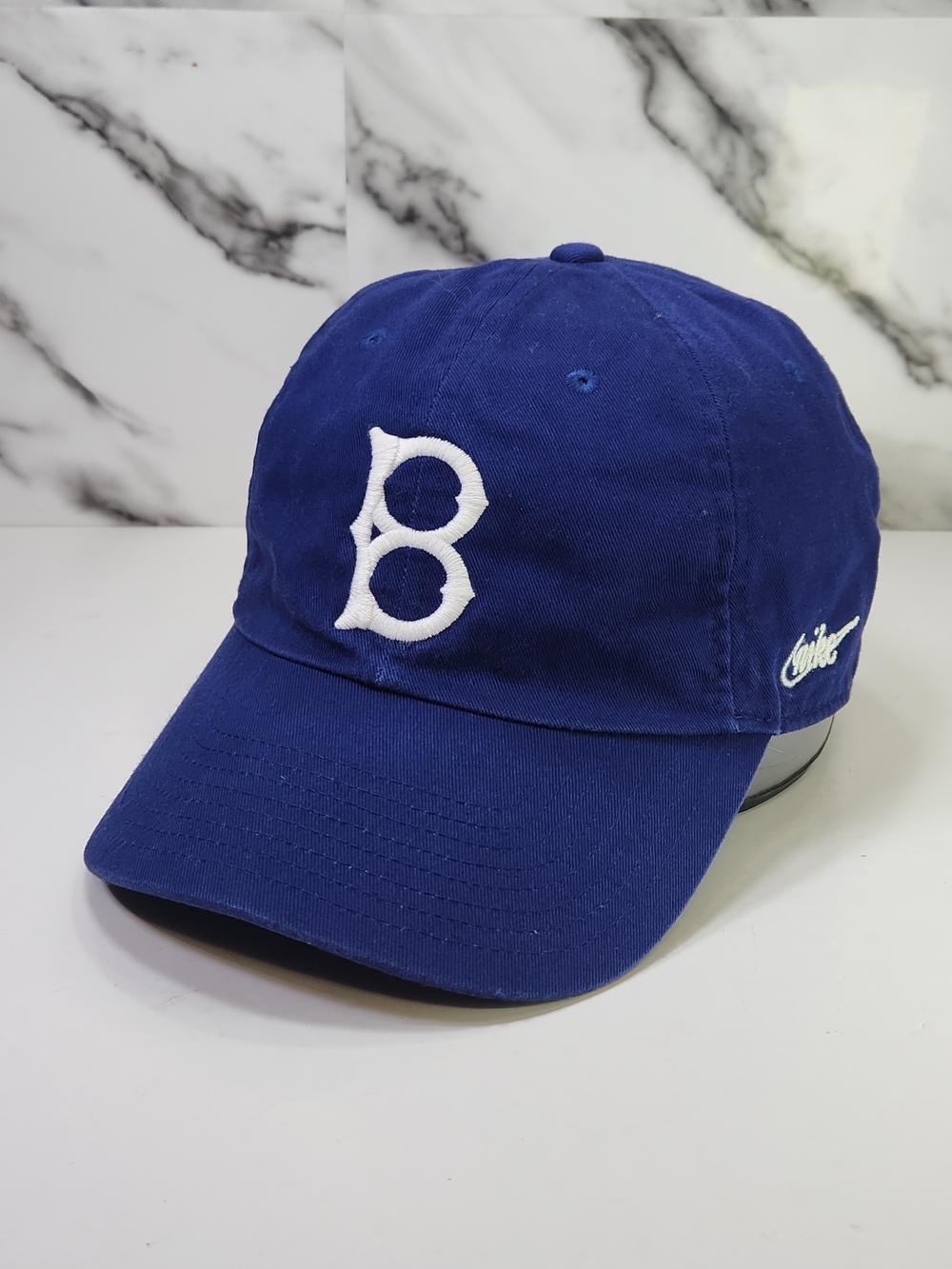 Nike Brookling Dogers. Blue Baseball Cap with White 'B' Logo